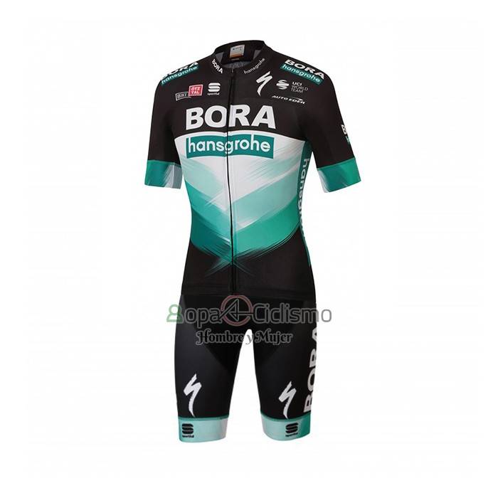 Bora-hansgrone Ropa Ciclismo Culotte Corto 2020 Mangas Cortas Negro Verde